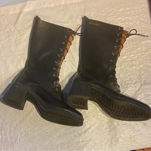 Harley Davidson Women’s Black Leather Motorcycle Boots - Picture 3 of 10